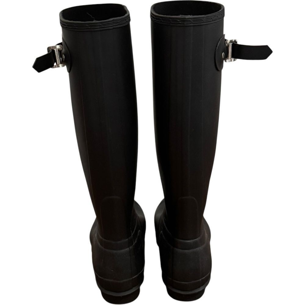Hunter Original Back Adjustable Buckle Strap Black Pull On Rain Boots. 7. - Picture 3 of 8